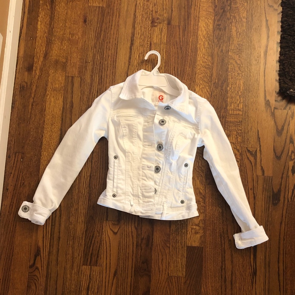 G by Guess white denim jacket